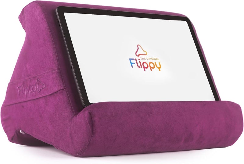 Flippy Original Tablet Pillow Stand & iPad Holder, Gift for Book Lovers & Readers, Multi-Angle Stand with Storage for Lap, Desk & Bed, Compatible with Kindle, Fire, iPad & Samsung, Orchid You Not - Image 1